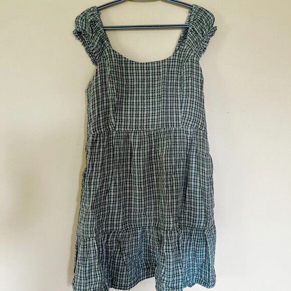 Old Navy Green Plaid Dress - Picture 1 of 3